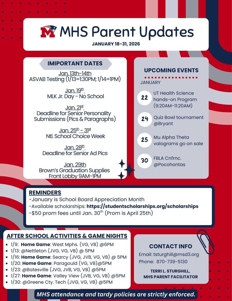 Parent update 1-9-26