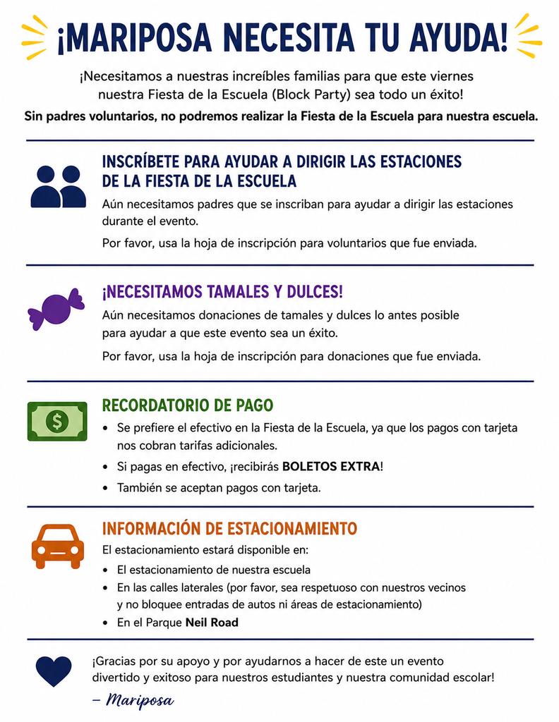 BLOCK PARY SPANISH