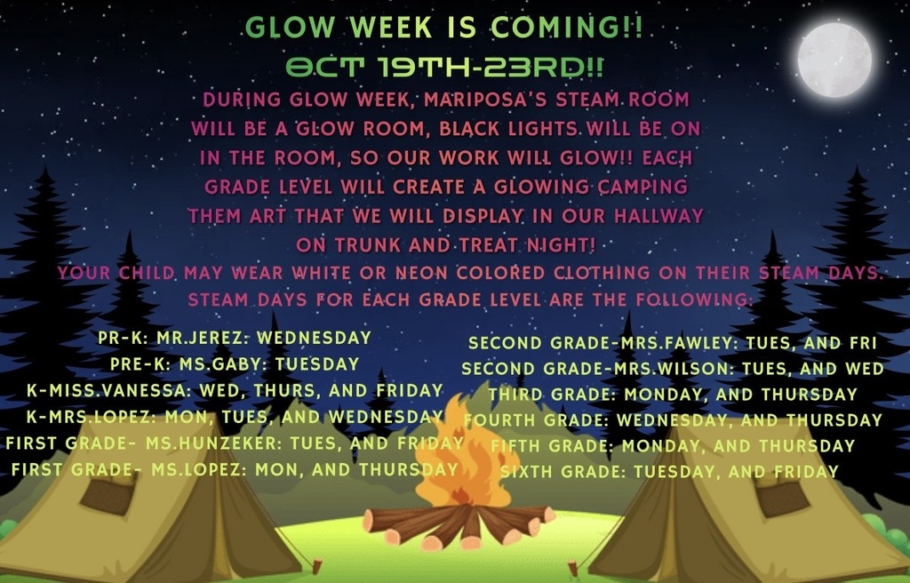 STEAM’S GLOW WEEK FLYER!! 