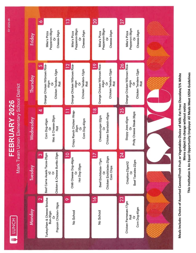 February Menu