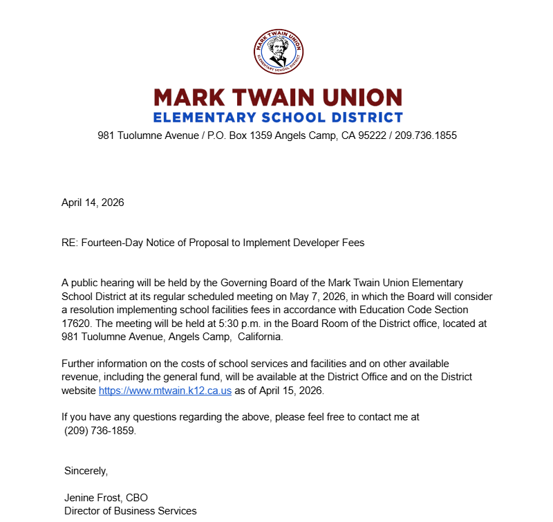 Notice of Public Hearing