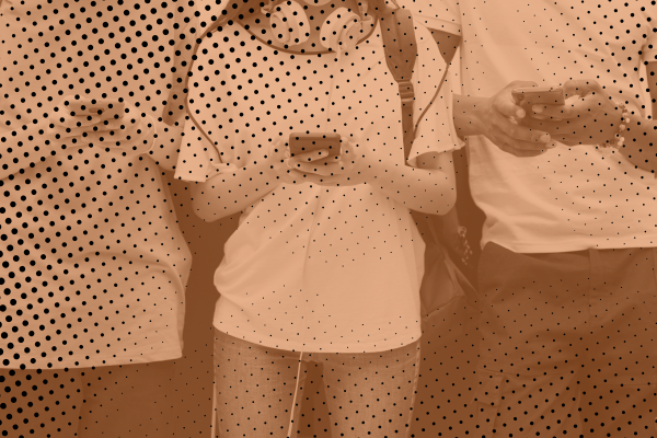 Students holding cell phones