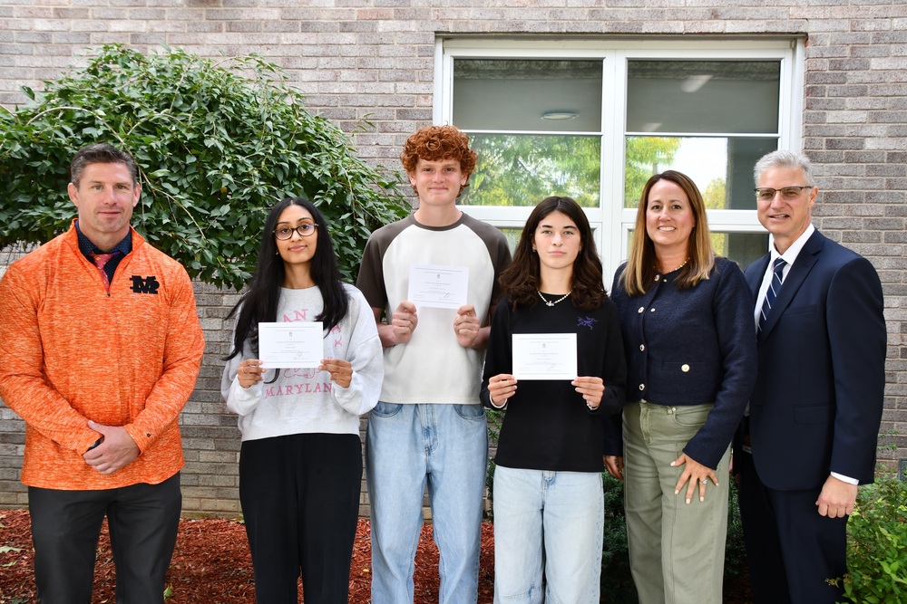 PSAT Winning Students with Staff