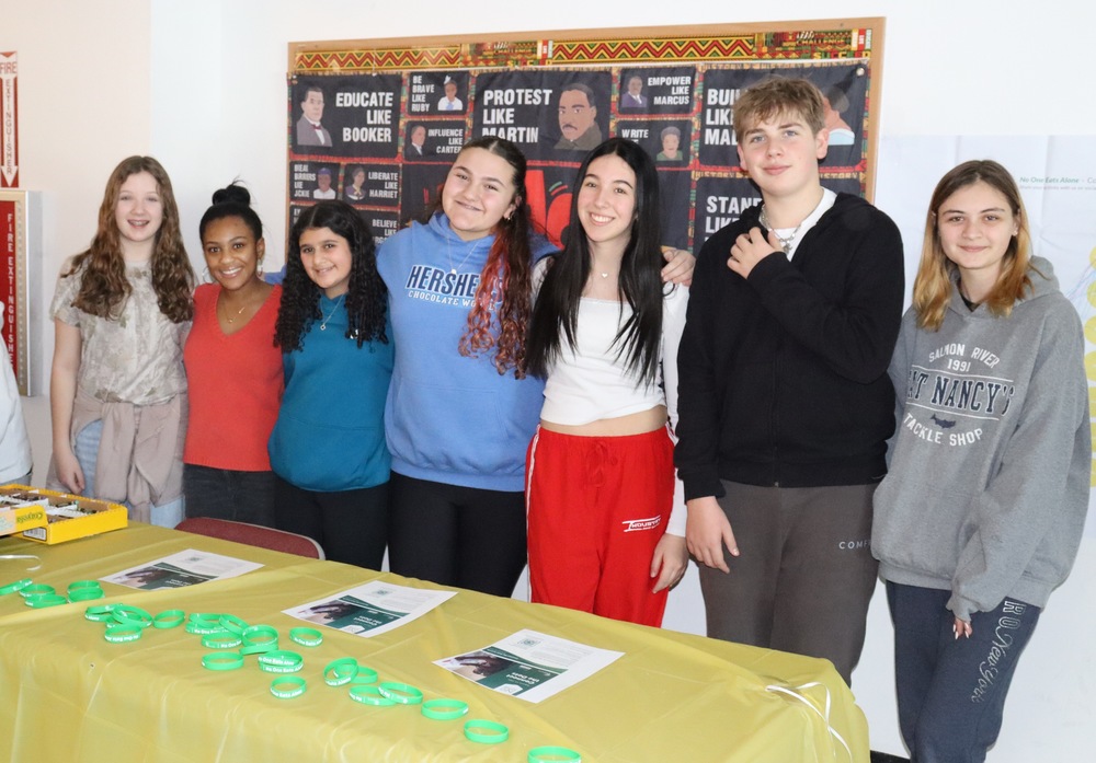 Safe School Ambassadors pose at the Middle School