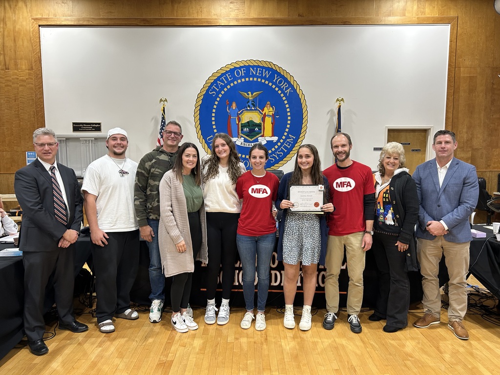 High School student of the month group photo