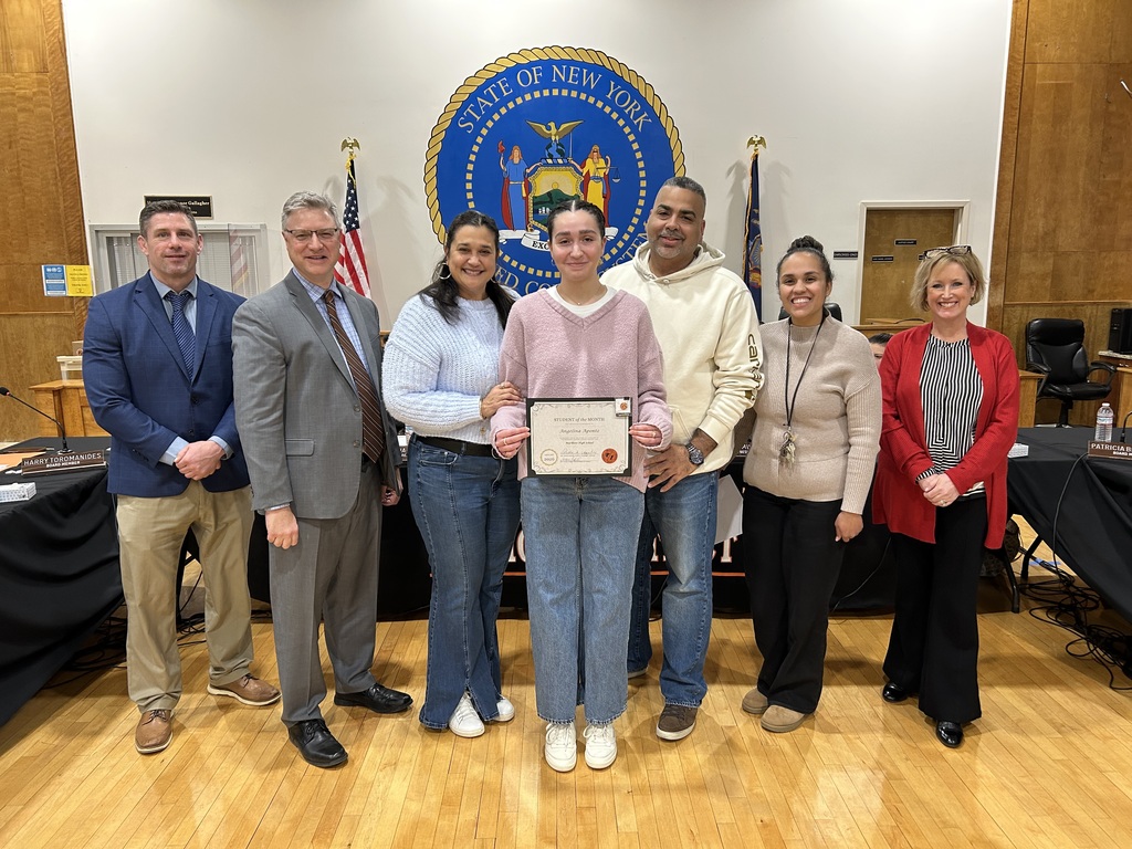 Angelina Aponte, family, and school officials
