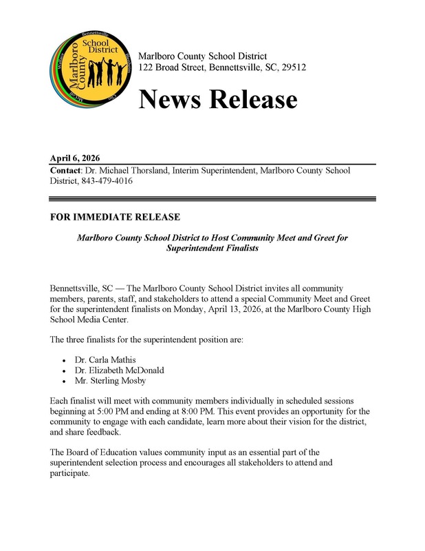 Superintendent Finalist