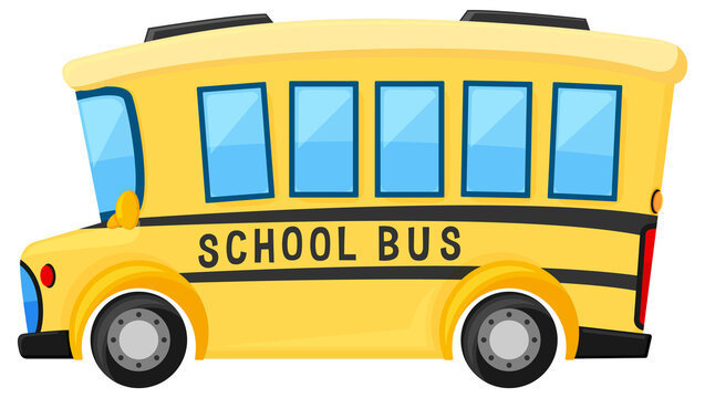 Image of a cartoon school bus
