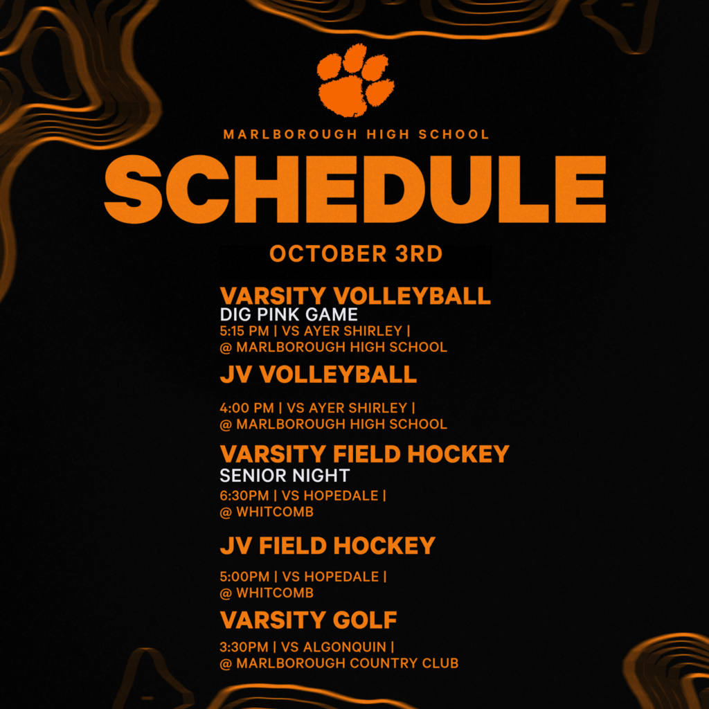Today's contests include Golf, Volleyball and Field Hockey all at home!