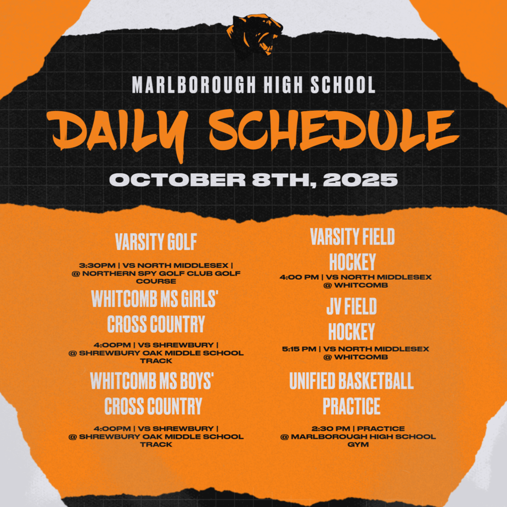 Today's slate of athletics at MHS and Whitcomb!