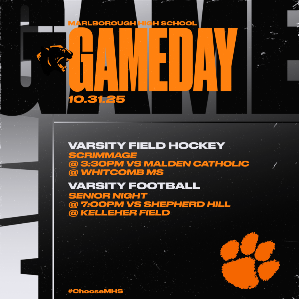 Senior Night tonight for Football, Cheer and Band after the 7 p.m. League Championship game vs Shepherd Hill at historic Kelleher Field. Go Panthers!