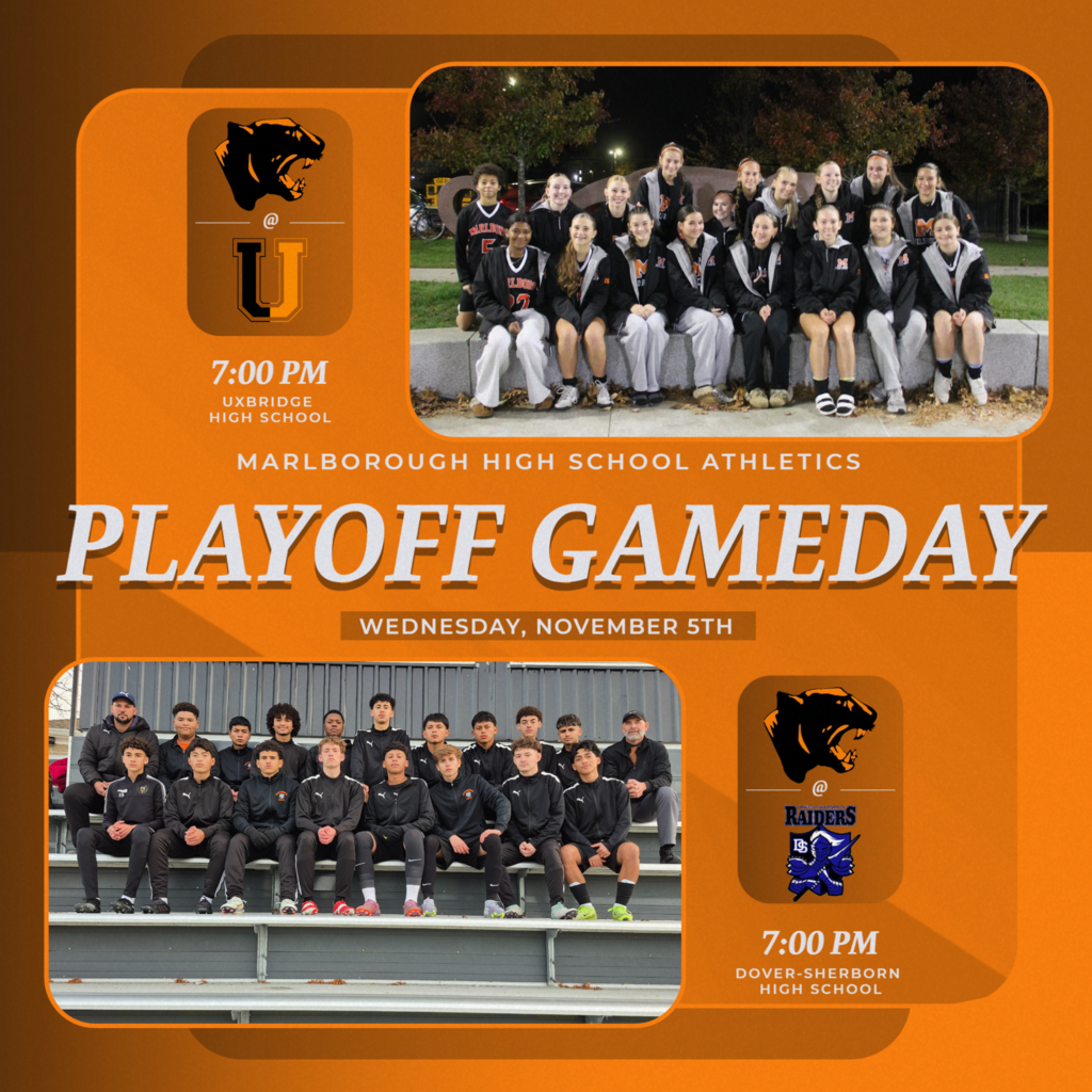 Playoffs continue tonight on the road at 7 p.m. for Field Hockey (at Uxbridge) and Boys Soccer (at Dover-Sherborn).