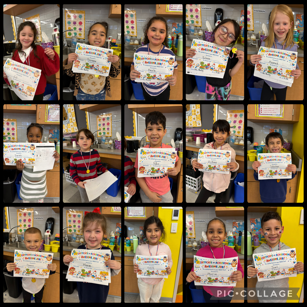 A collage of studens holding their certificates.