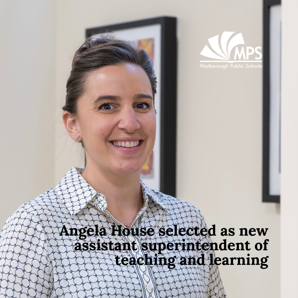  Headshot of Angela House with text that reads Angela House selected as new assistant superintendent of teaching and learning.