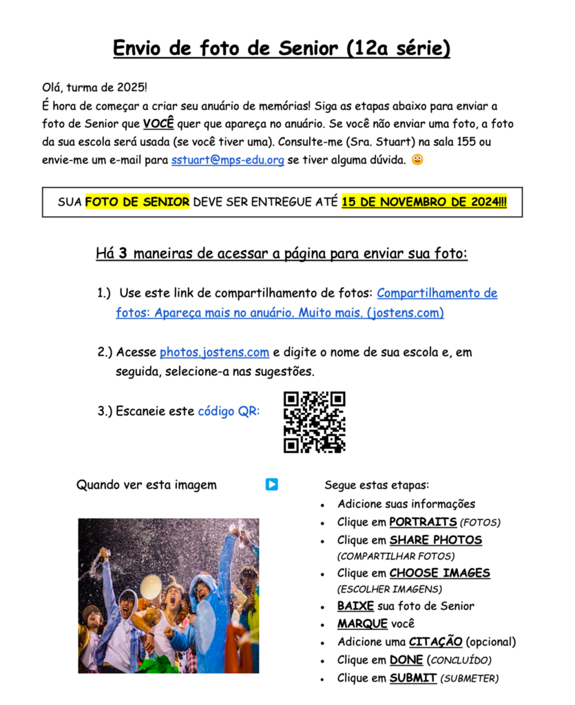 Senior Photos Flyer in Portuguese
