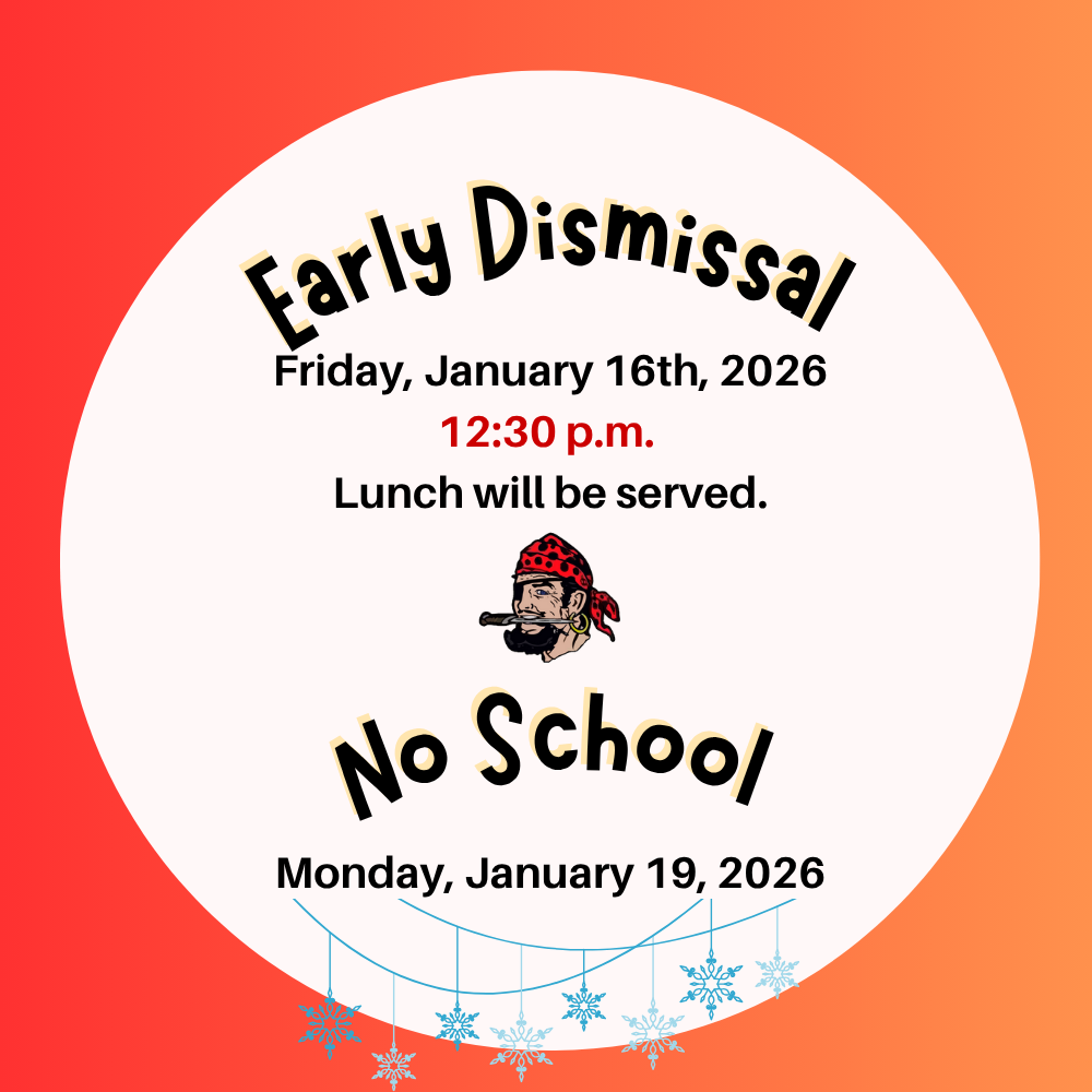 No School January 16th in the afternoon through January 19th, 2026