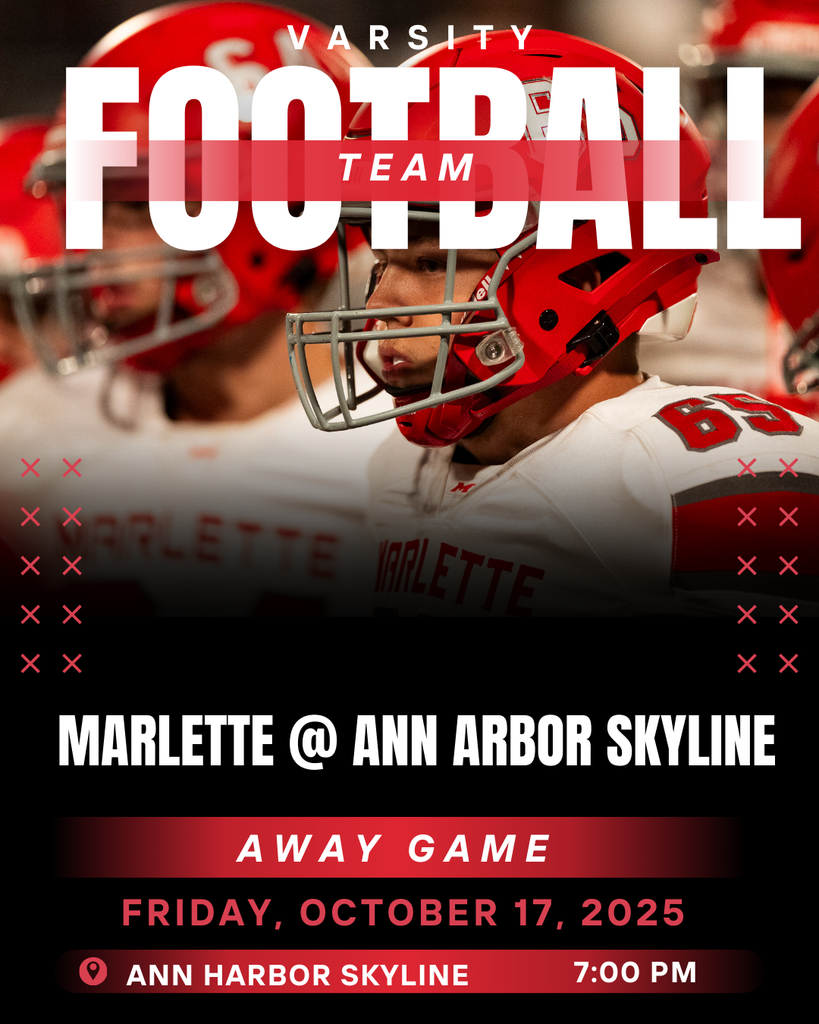 Varsity Football Team 10-17-25 ar Ann Harbor Line