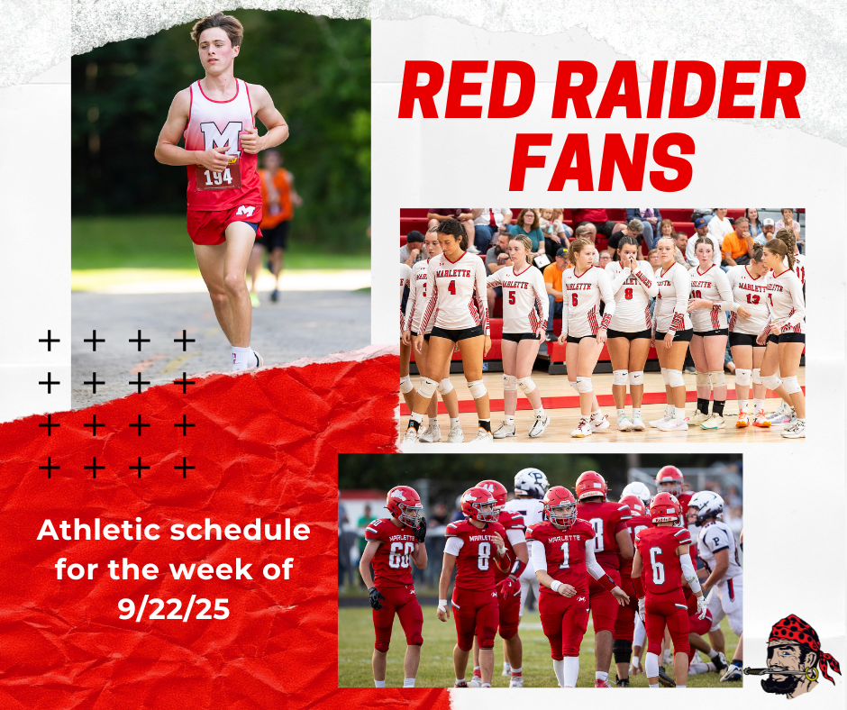 9-22-25 Athletic schedule