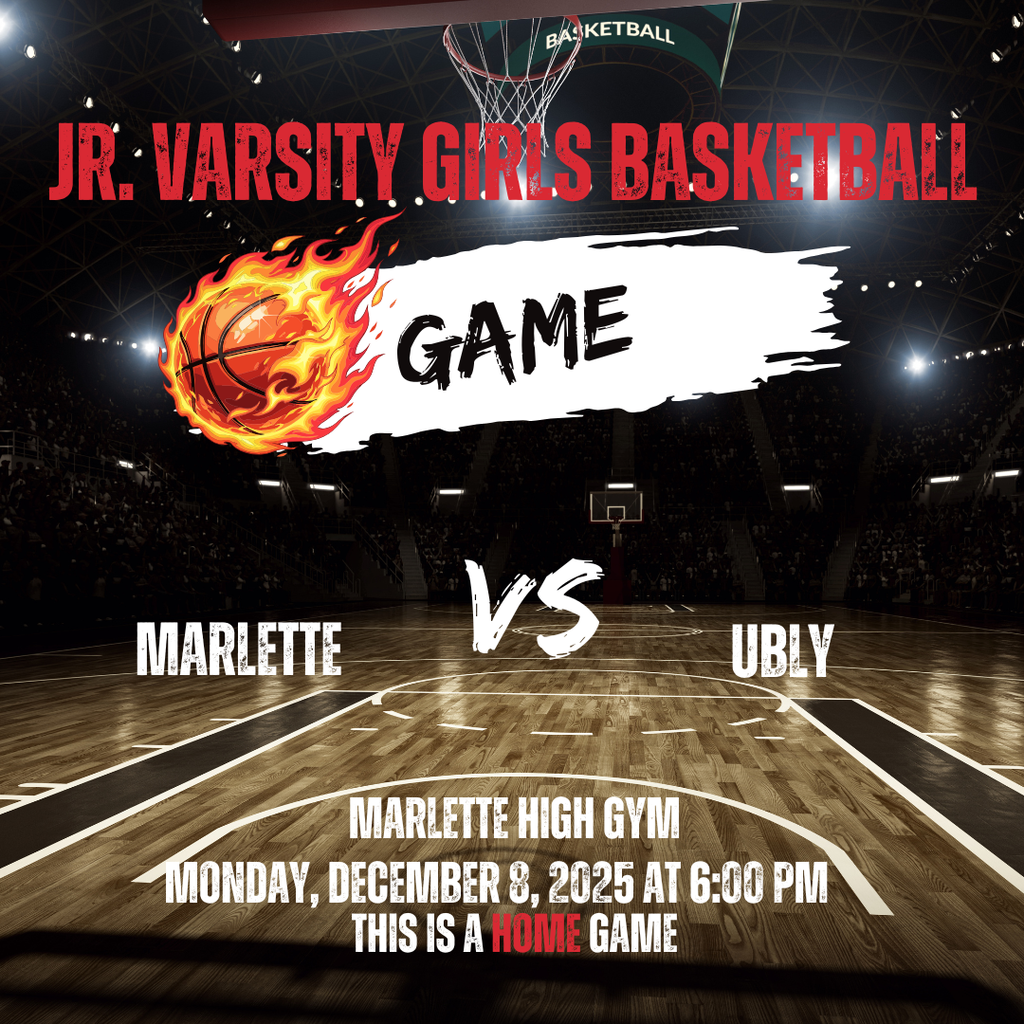 Marlette VS Ubly at 6:00 PM JV Basketball