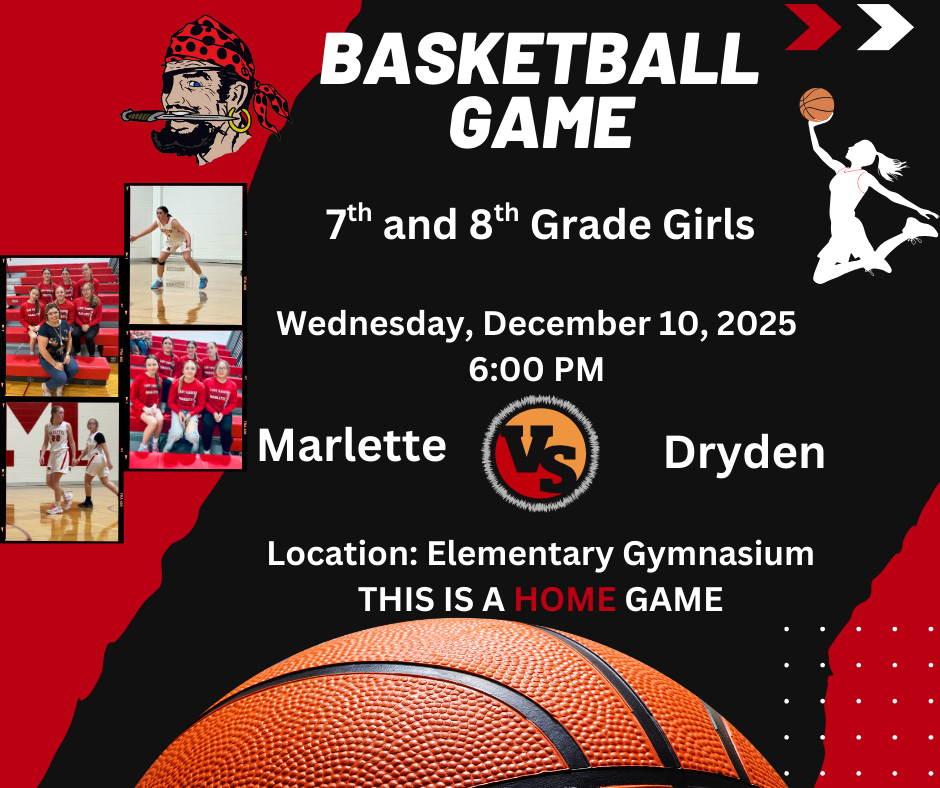 12-10-25 Marlette VS Dryden at 6:00 PM