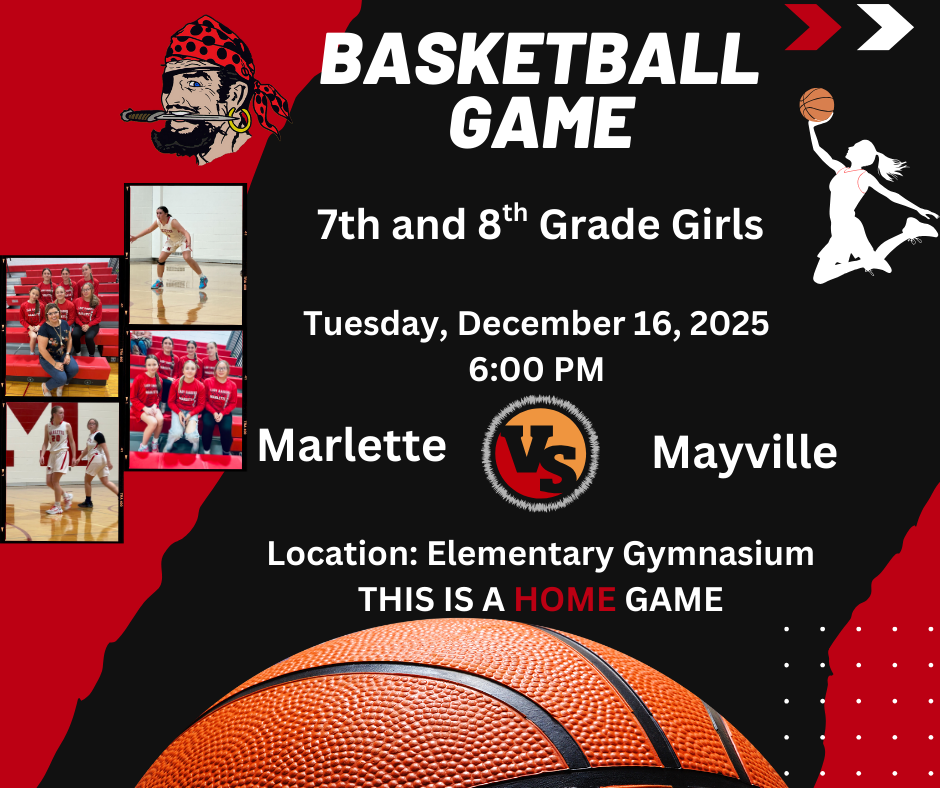 12-16-25 Marlette VS Mayville at 6 PM