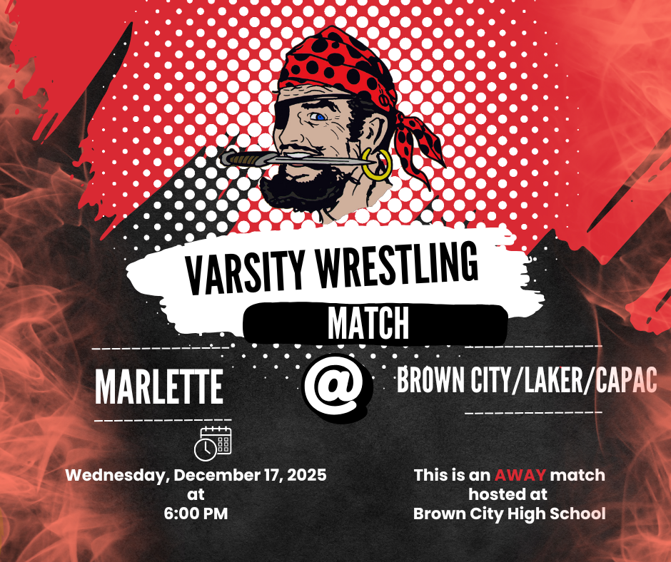 Marlette Varsity Wrestling at Brown City on 12-17-25 a 6PM