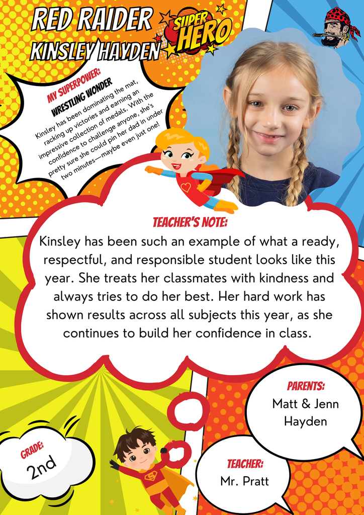 Kinsley as student of the week