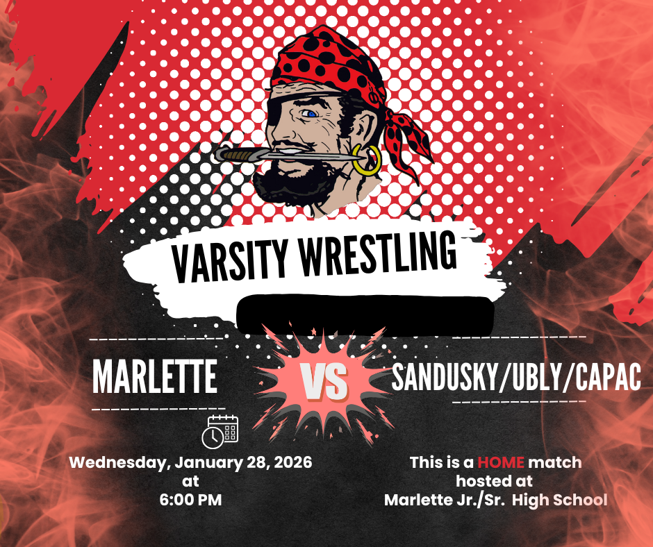 Marlette VS Sandusky, Ubly and Capac on 1-28-26 at 6:00 at Marlette