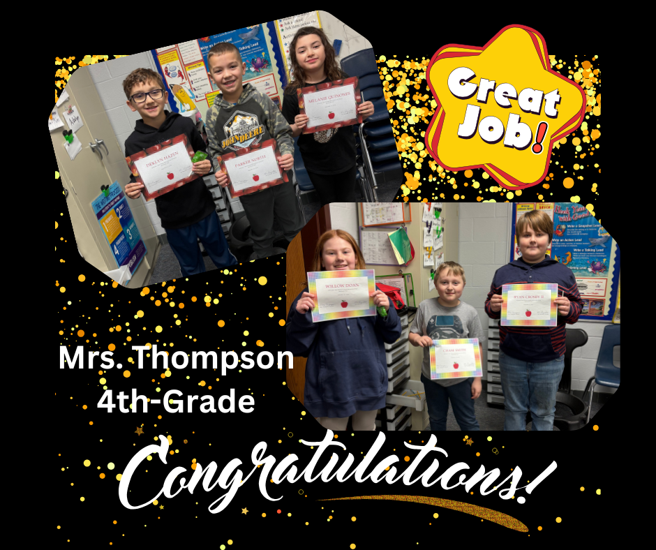 Mrs. Thompson's i-Ready winners