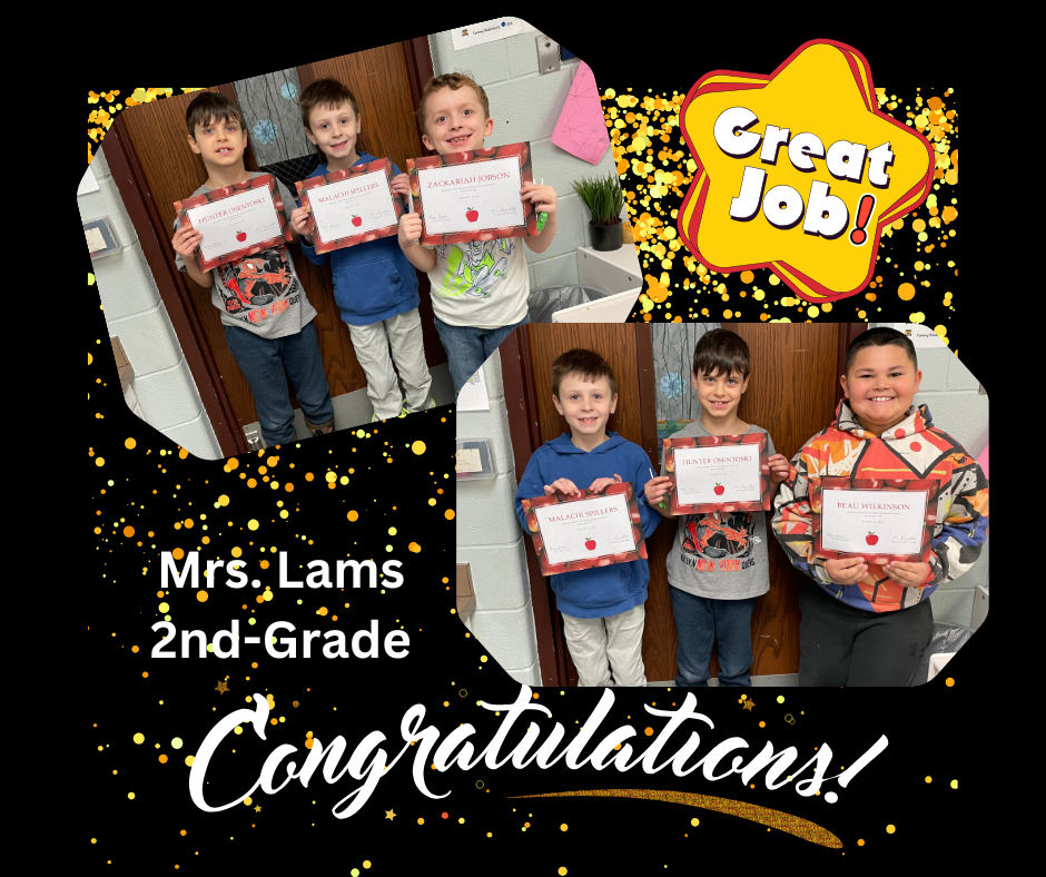 Mrs. Lams 2nd-Grade  winners