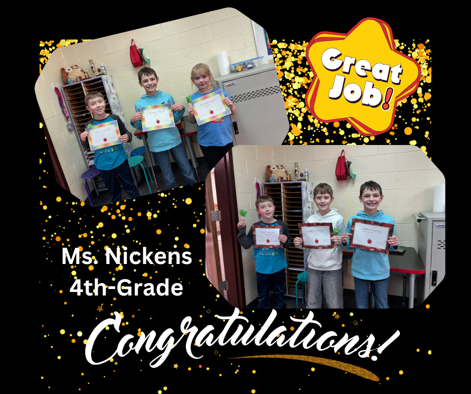 Ms. Nickens 4th grade i-ready winners