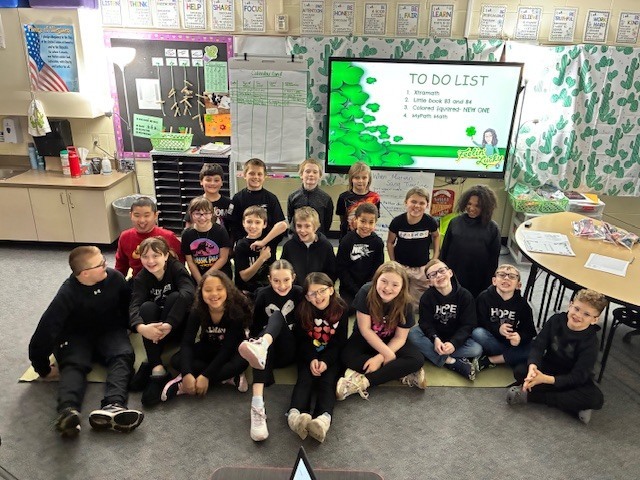 Mrs. Magee's class 1st week of reading month