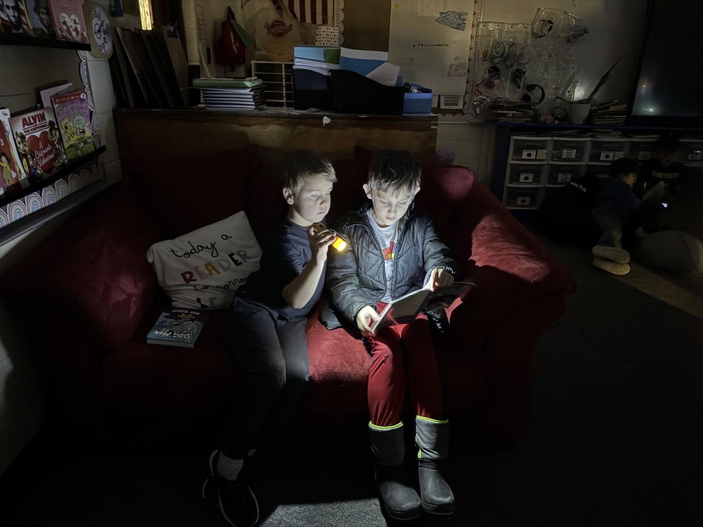 Flashlight Reading with Miss Cook and Mrs. Gentry