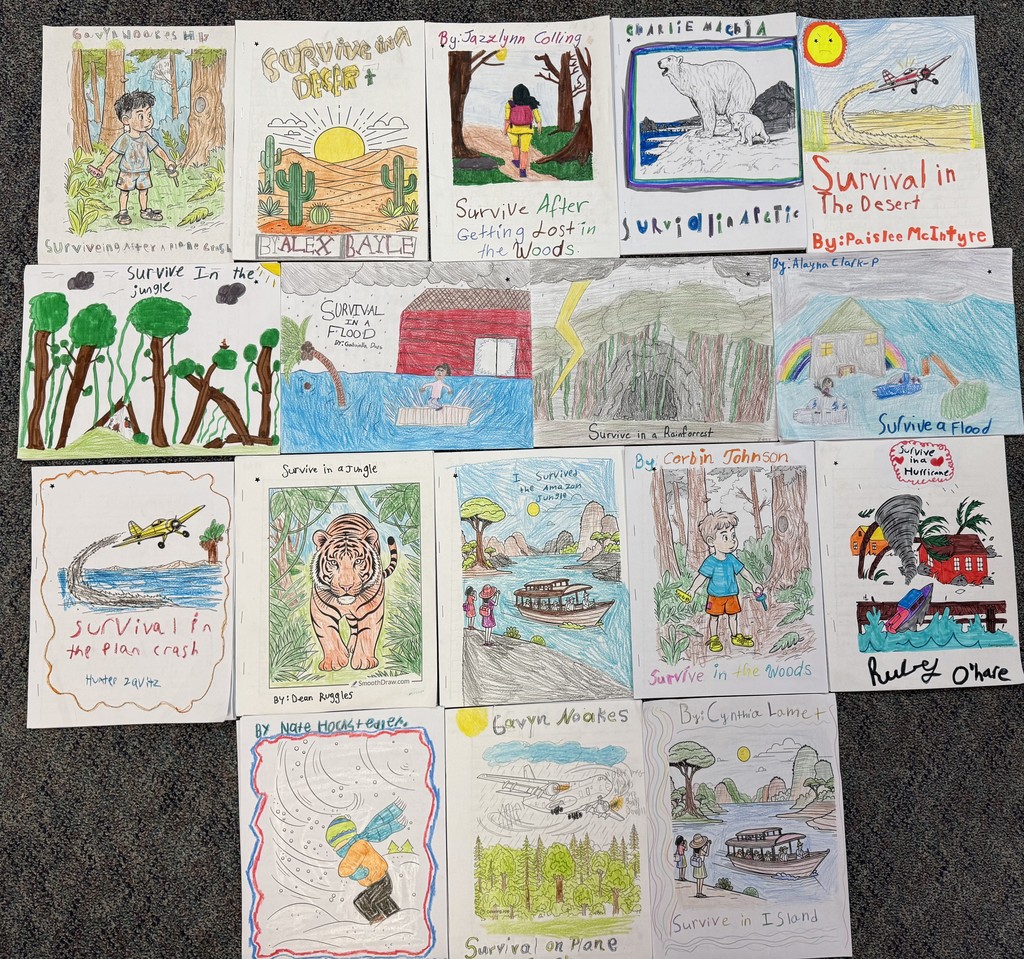 Survival books written by Mrs. Gentry's 4th grade class
