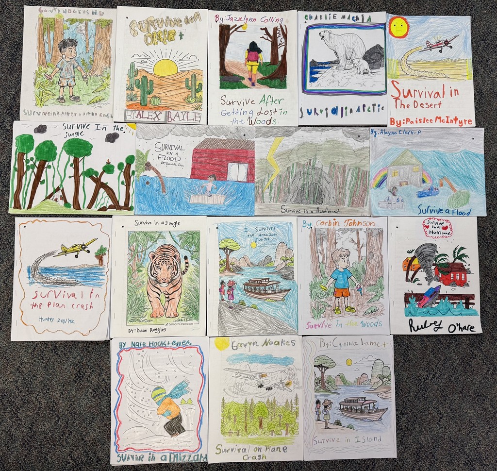 Survival books written by Mrs. Gentry's 4th grade class