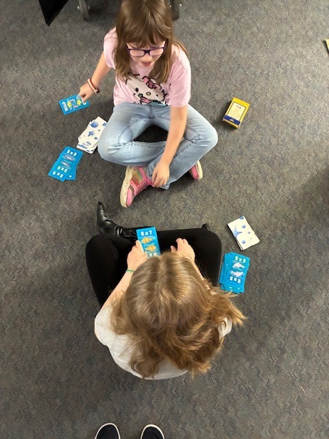 Math card games in Mrs. Magee's class