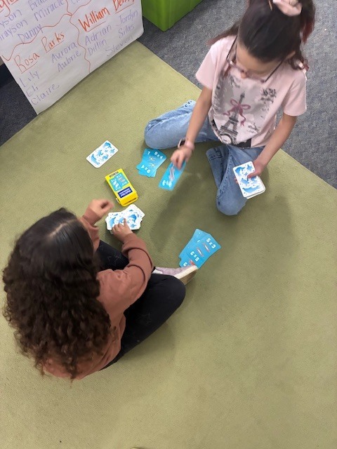Math card games in Mrs. Magee's class