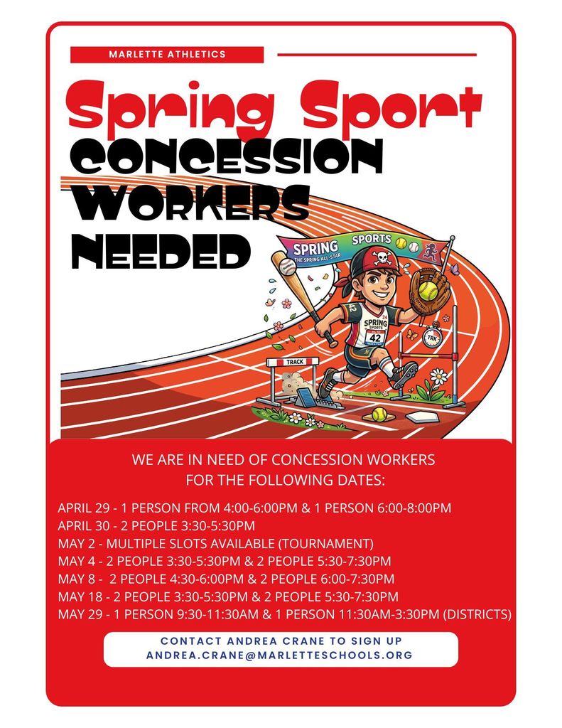 Concession Workers Needed