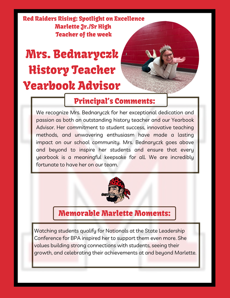 Denise Bednaryczk Teacher of the Week