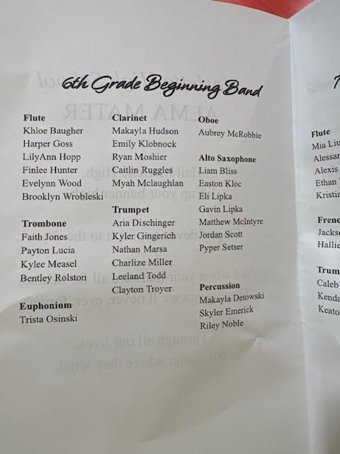 Spring Band Concert 2026