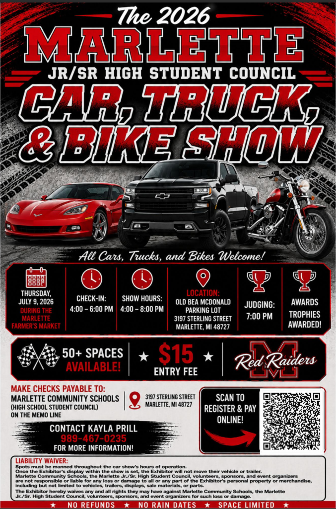Marlette Car, Truck and bike show