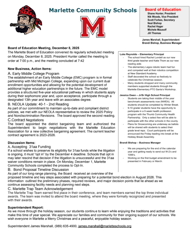 Marshall Minute 12-25