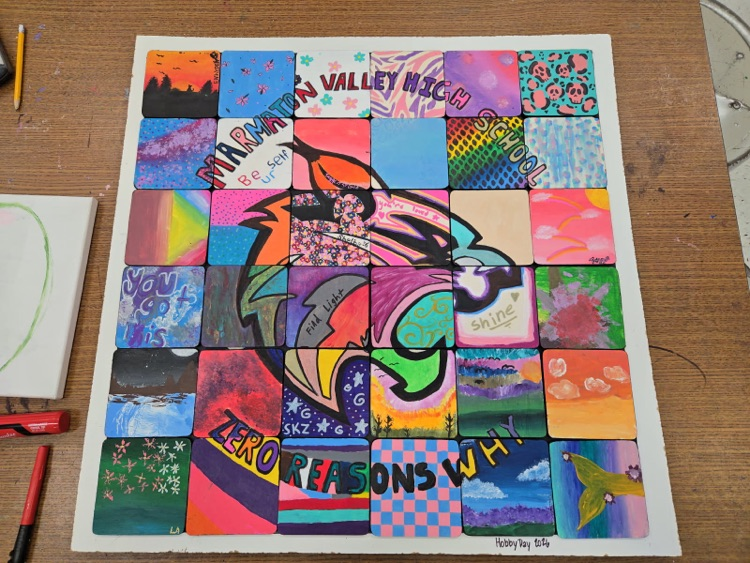 The collaborative hobby day mural