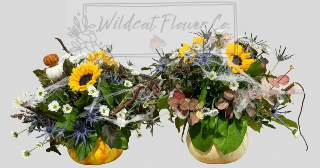 October arrangements of the month for sale for $20 each.