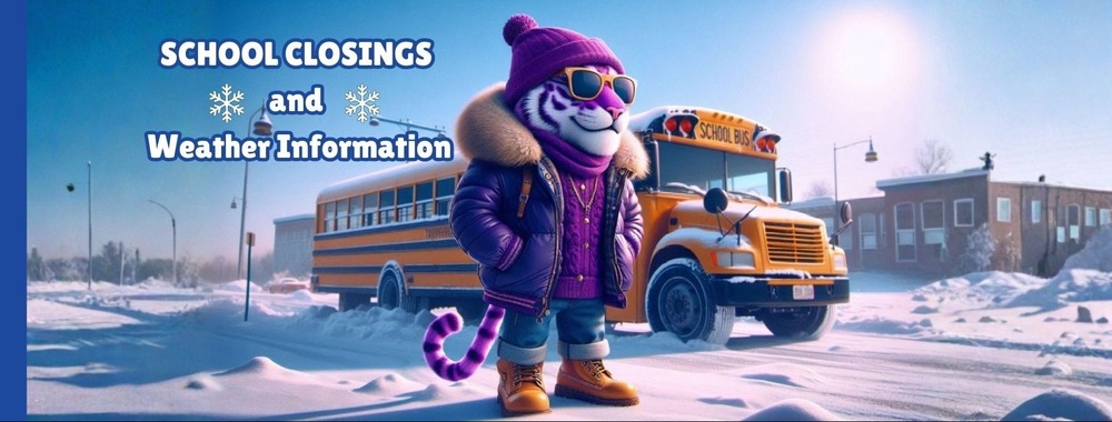 School CLosings and Information are found on the website, Facebook and the Marquand App