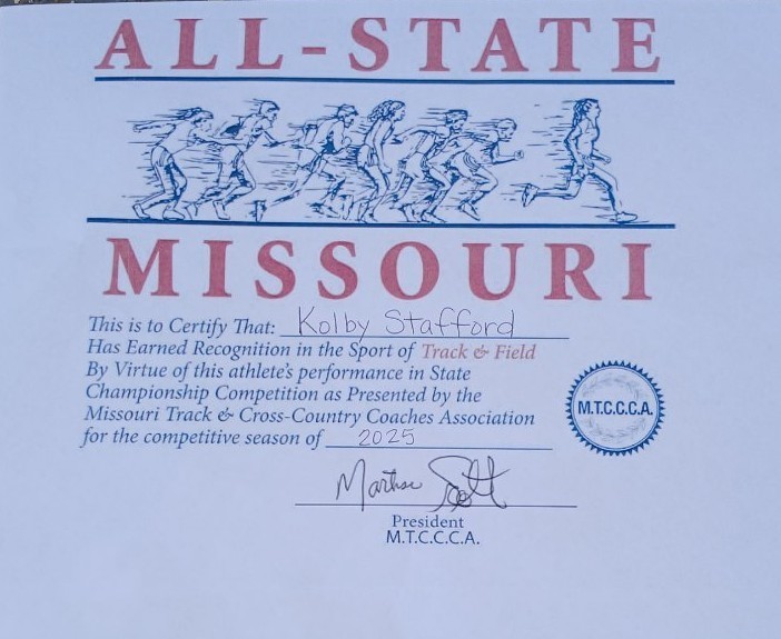 M.T.C.C.C.A. All-State in Discus