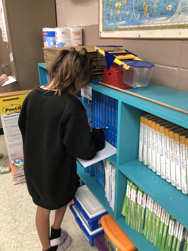 Rynlee concentrating on her task