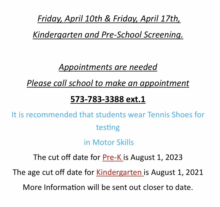 Pre- K and Kindergarten Registration 