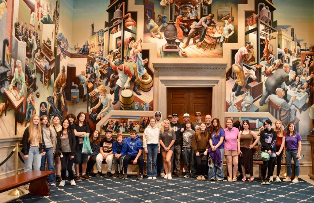 Inside the MO Capitol by the Mural