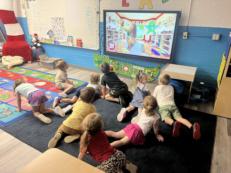 Pre-K doing Yoga today! 
